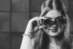 A Senior Poses for her Senior Portraits in Knoxville