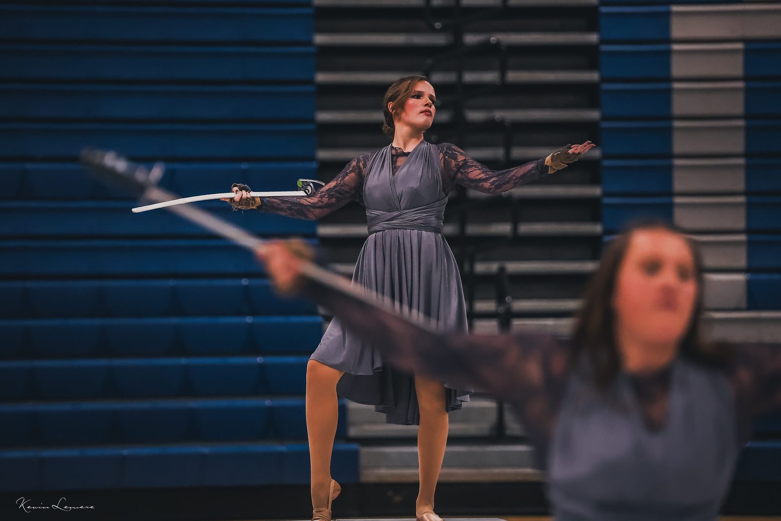 Karns high school varsity Wintergard performs in competition at Claiborne high school for the ETPAA 2026 circuit